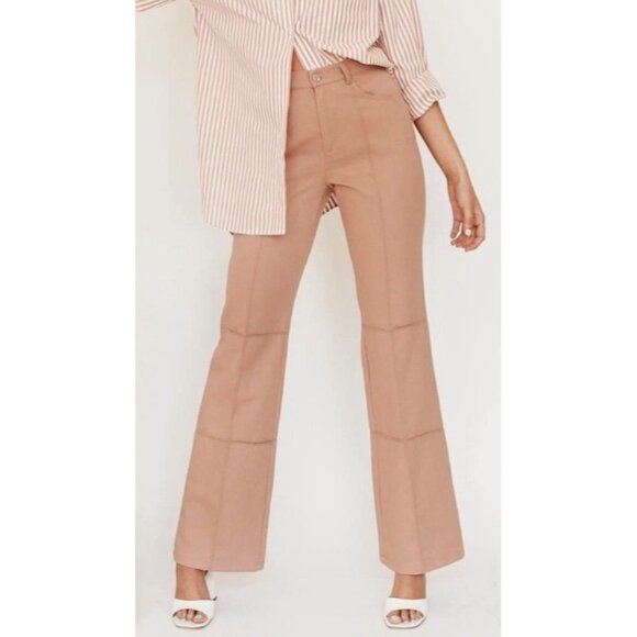 NWT VRG GRL Exclusive Through The Streets Flare Pink Pants-sz 6 - Picture 1 of 10